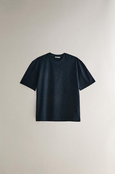 Zaras KORTÄRMAD T-SHIRT - Blå