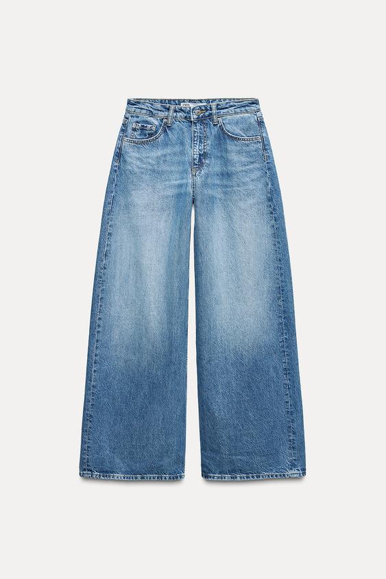 Zara Z1975 HIGH RISE WIDE LEG JEANS - Mid-blue - Image 5