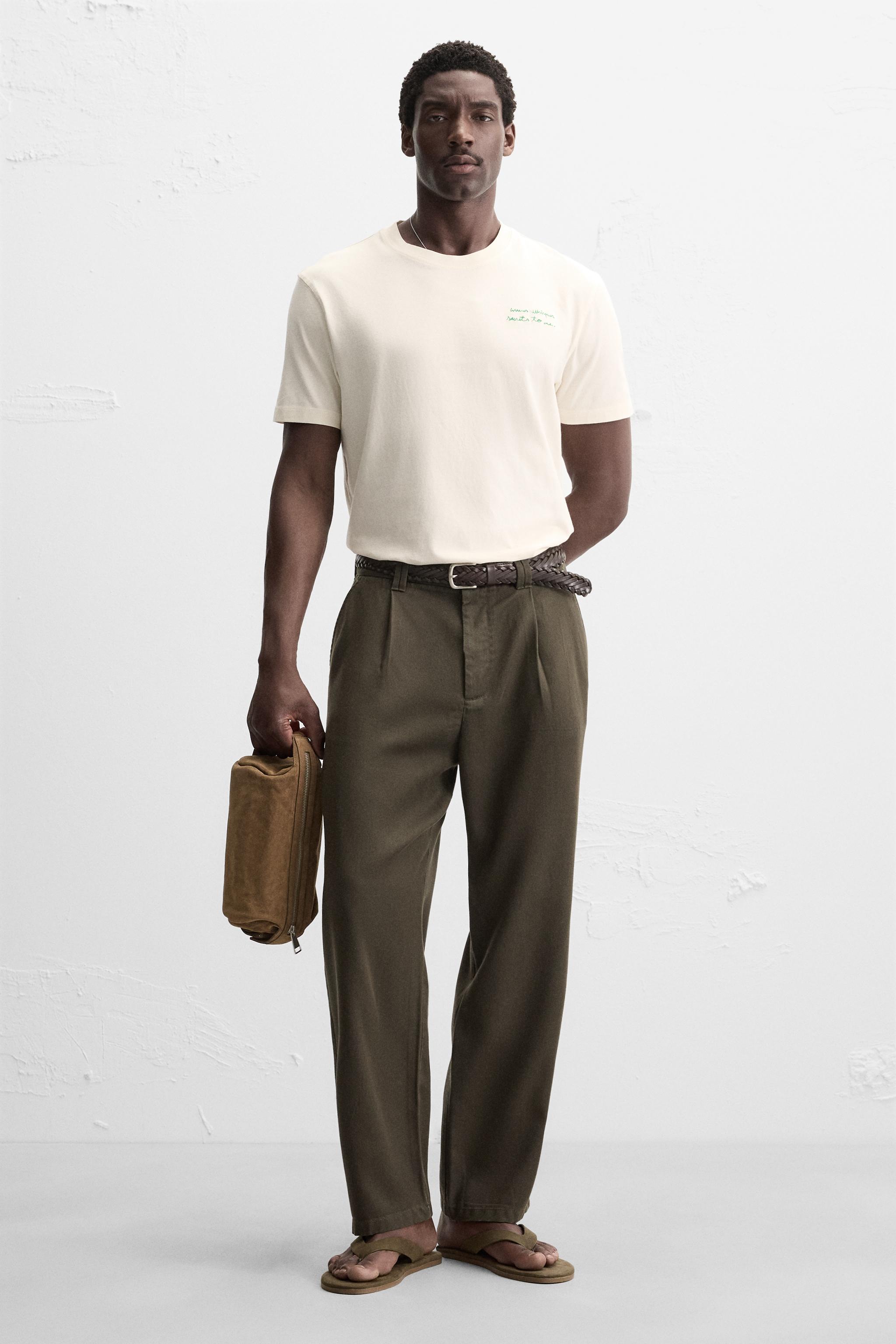 【ZARA】レザー トラベルポーチ ブラック | 3702/520/800 プレーントラベルポーチ - ブラウン | ZARA Japan / 日本