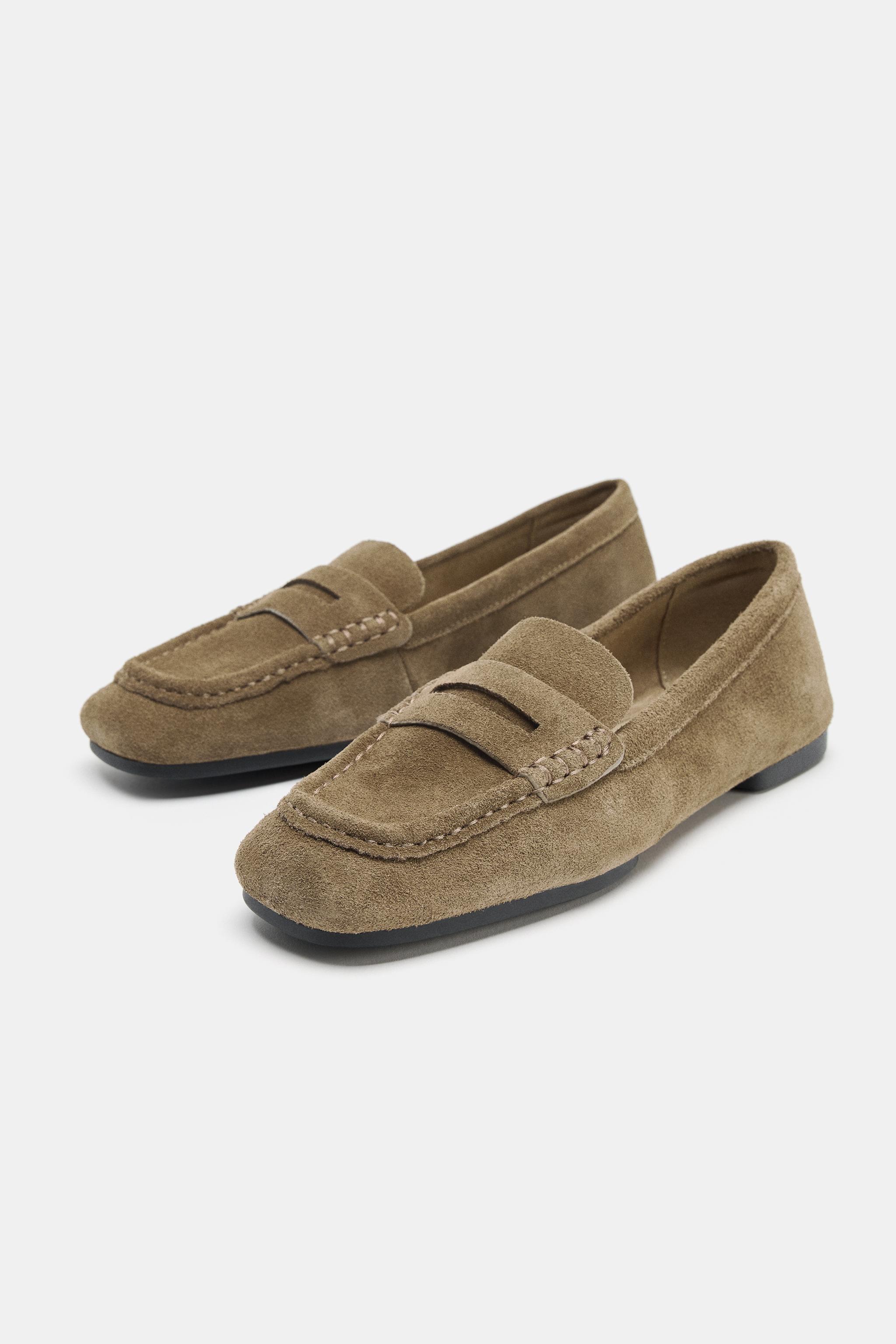 SPLIT LEATHER LOAFERS