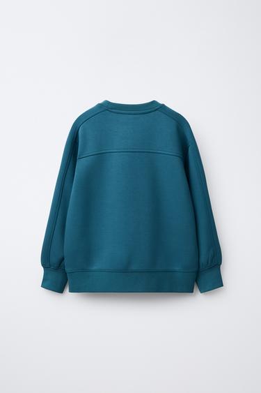 SPORTY LOGO SWEATSHIRT - Bluish by Zara - Image 1