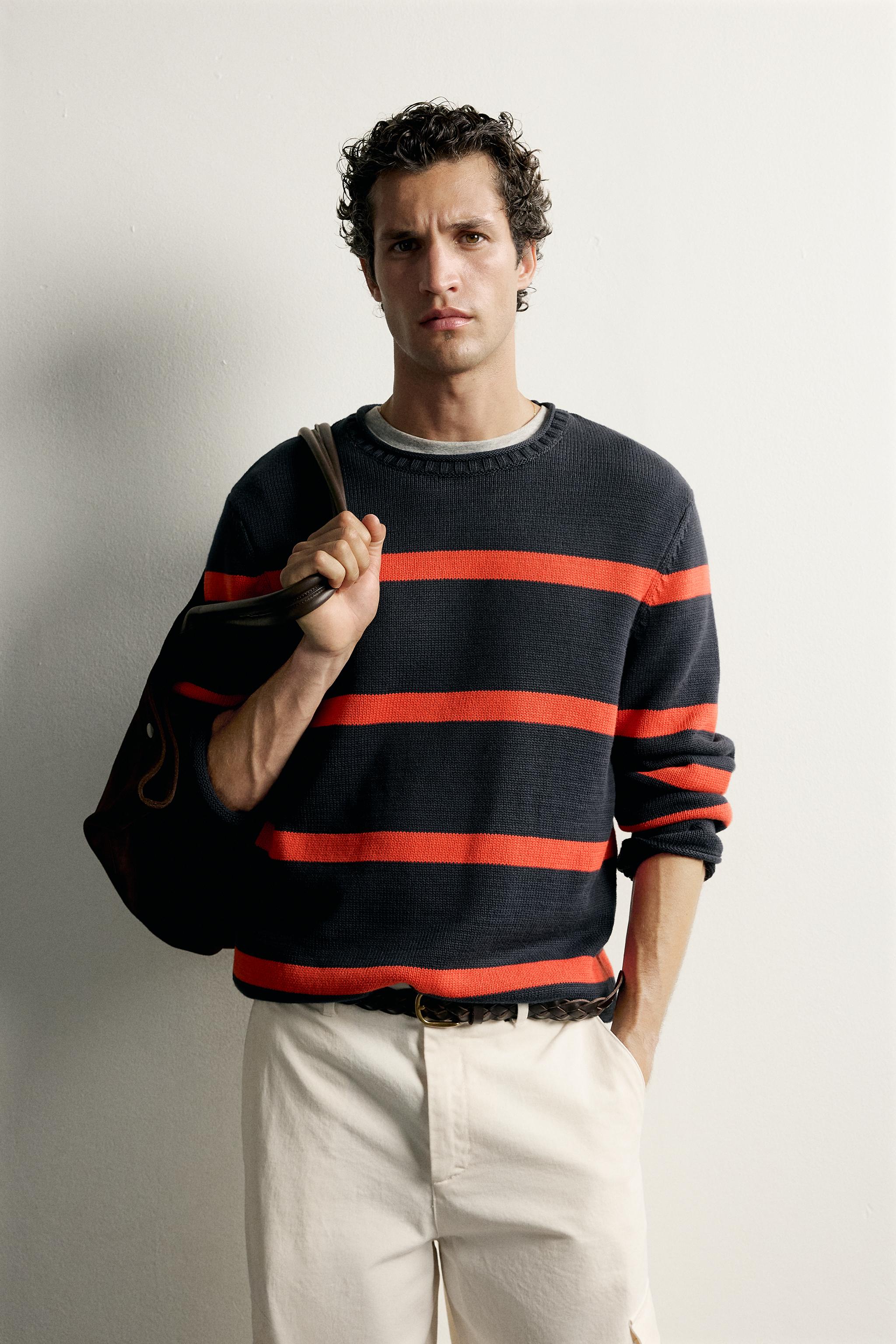 Zara ÇİZGİLİ RELAXED FIT KAZAK görsel 2