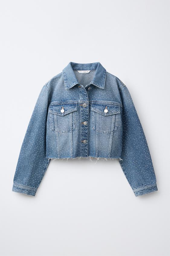 SHINY DENIM JACKET - Blue by Zara - Image 0