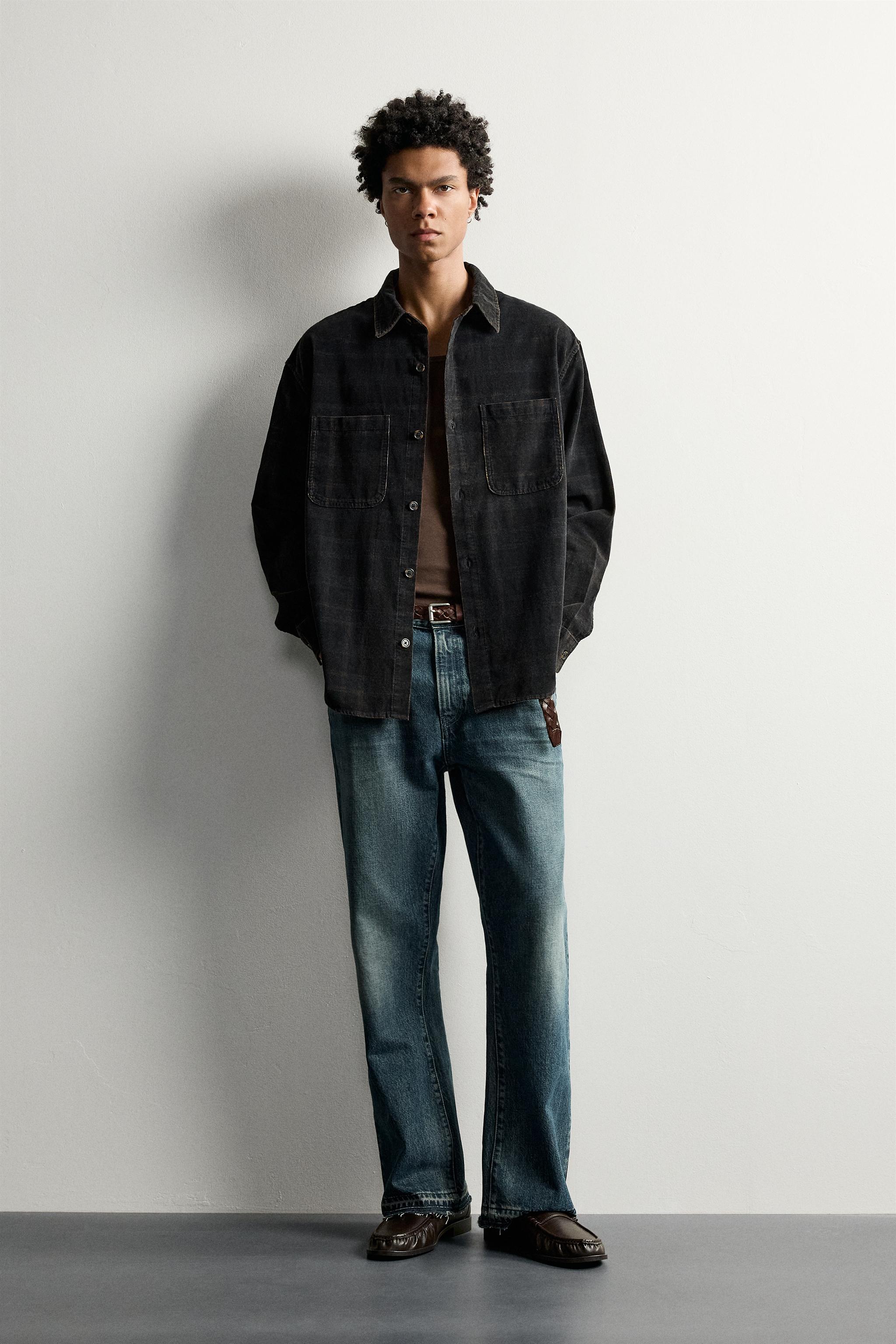 WASHED PLAID CORDUROY SHIRT