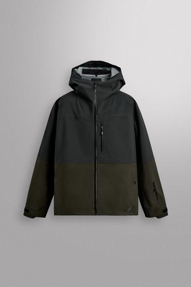 RECCO® WATERPROOF SHELL SKI TECHNICAL JACKET - Green by Zara