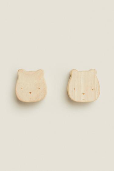 Zara SET OF CHILDREN’S BEAR KNOBS (SET OF 2) - Light beige