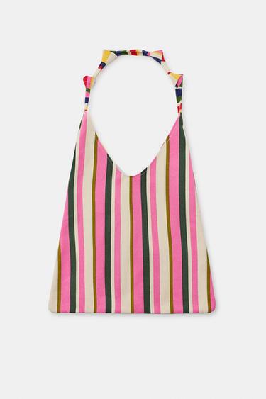 STRIPED CANVAS BAG - Multicoloured by Zara - Image 6