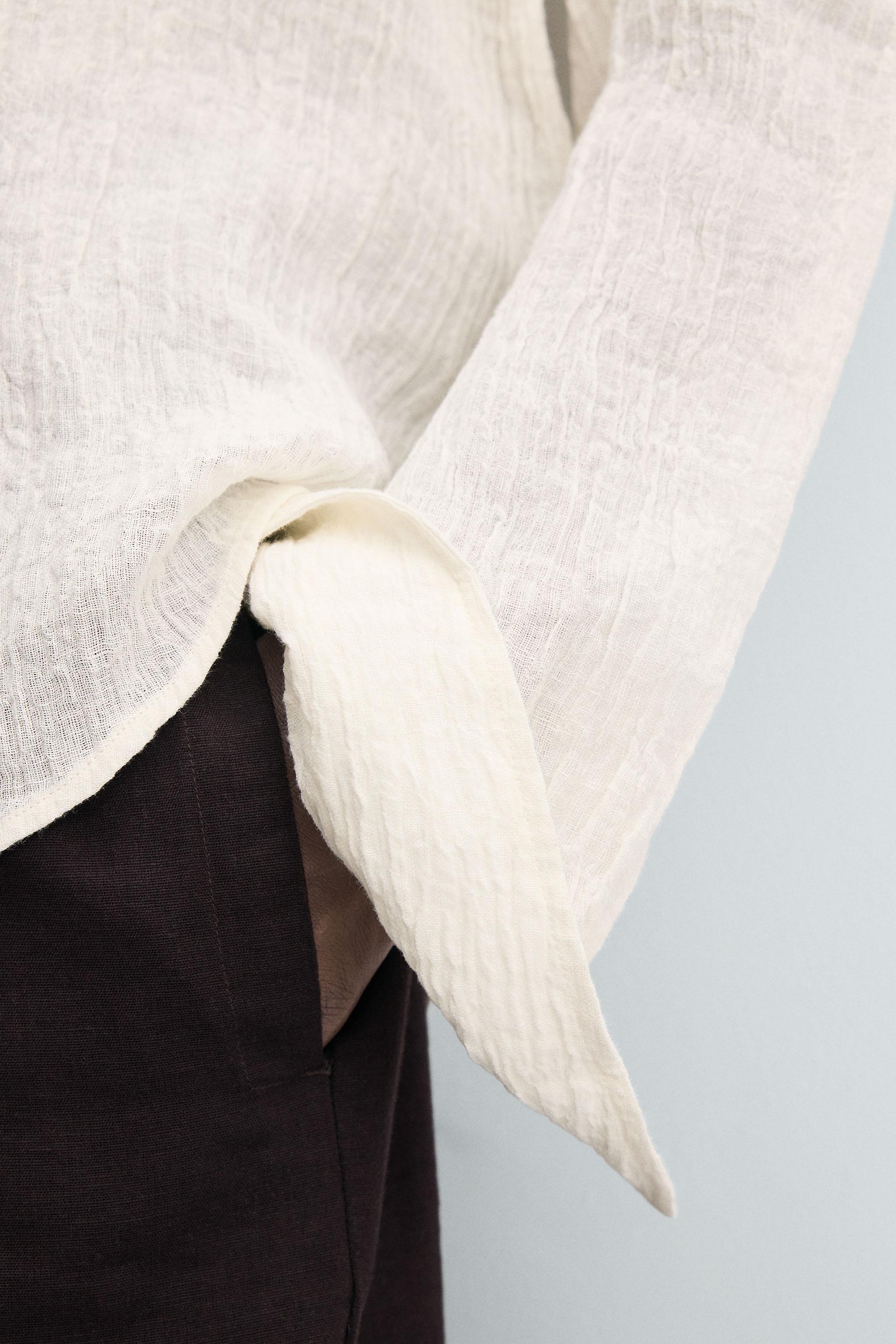 100% CRINKLED LINEN SHIRT