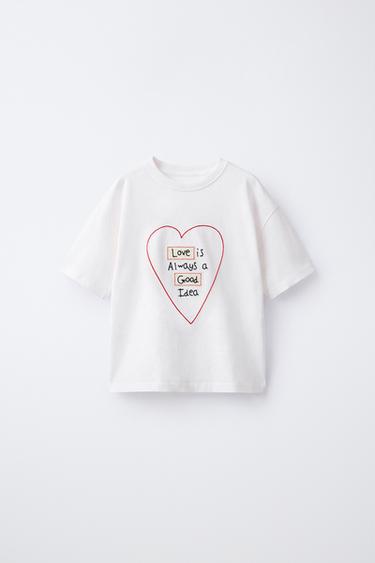 EMBROIDERED DETAIL T-SHIRT — White 1