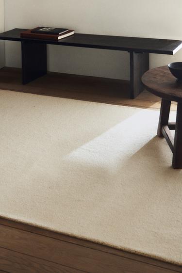 WOOL RUG - Beige by Zara