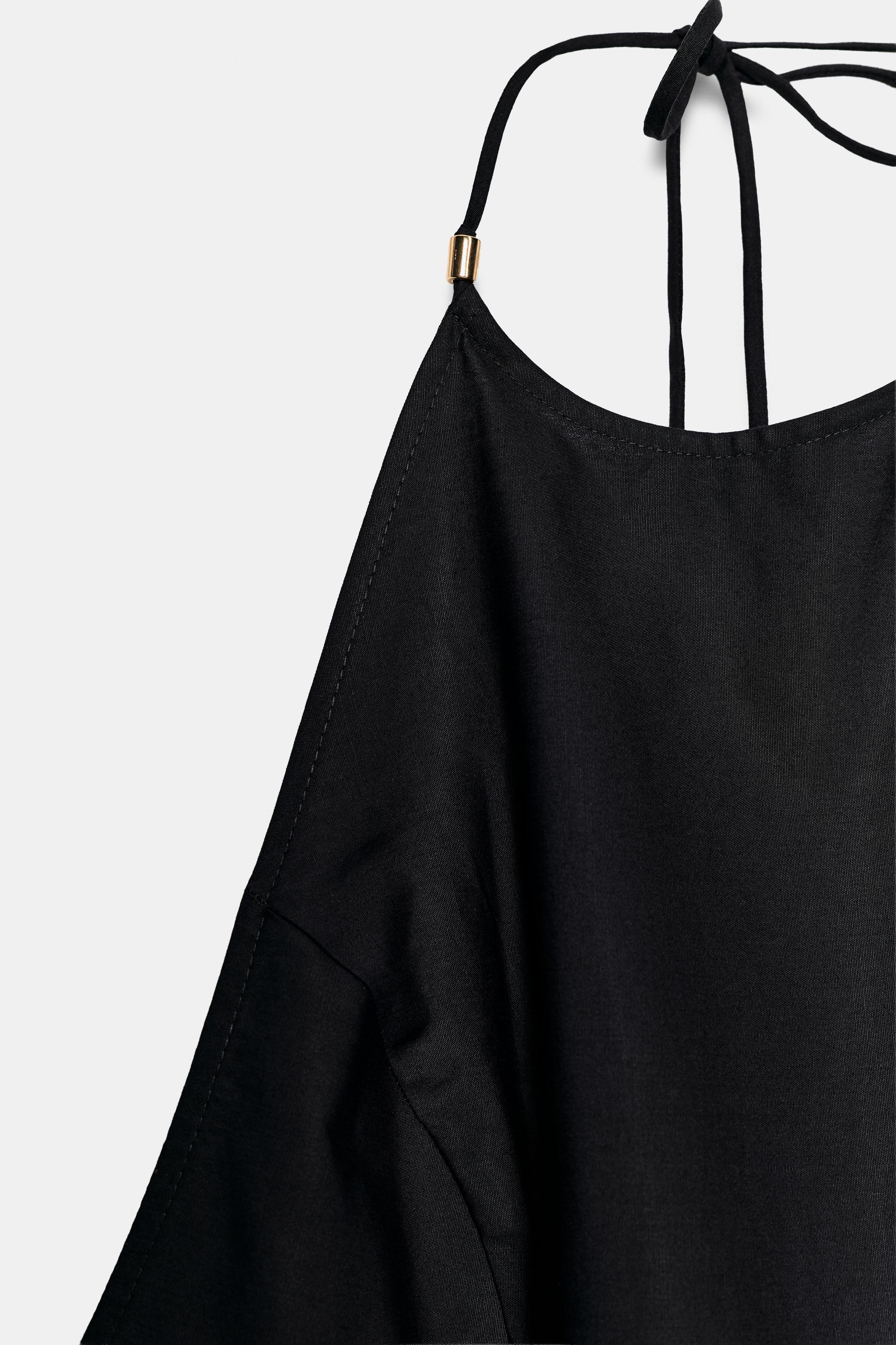 Женские платья Zara POPLIN MIDI DRESS — фото 8