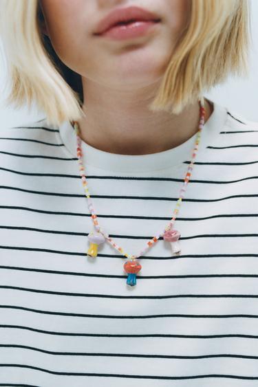 MUSHROOM BEAD NECKLACE - Multicoloured by Zara - Image 4