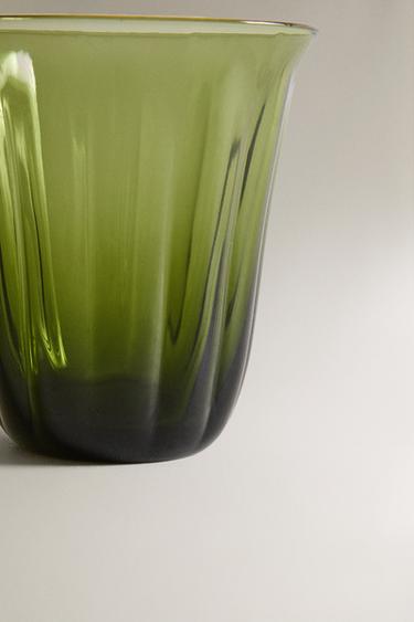 RAISED CHRISTMAS GLASS TUMBLER - Green by Zara - Image 3