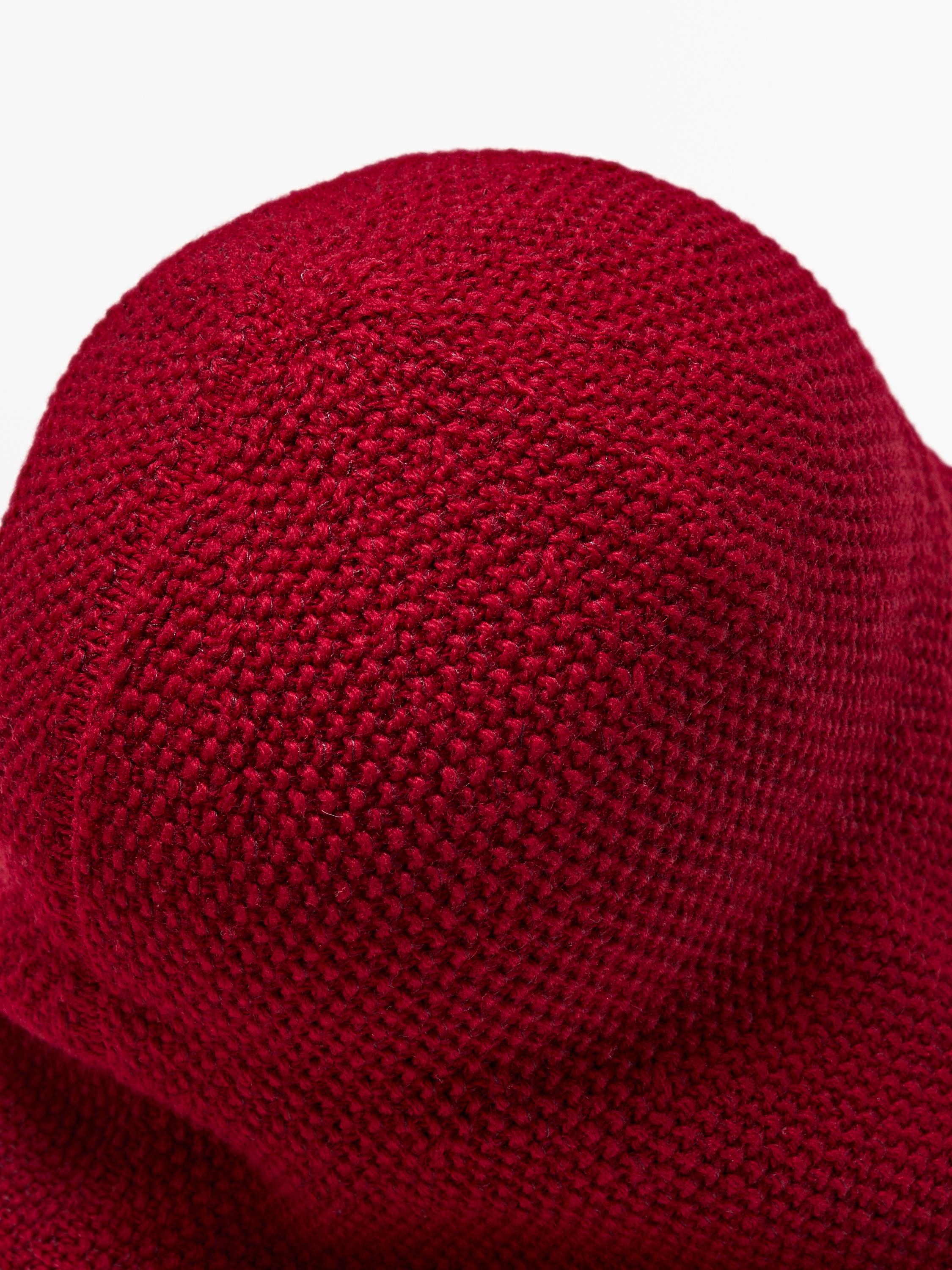 Wool blend knit beanie