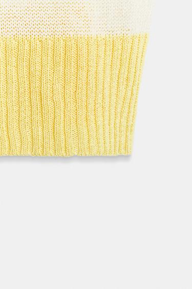 KURZÄRMLIGES STRICKTOP - Bunt von Zara