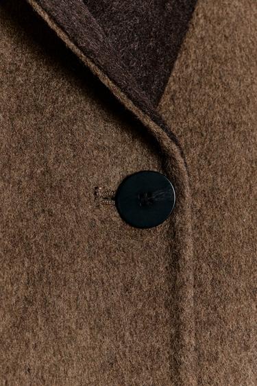 OVERSIZE WOOL BLEND BLAZER ZW COLLECTION - Brown by Zara - Image 9