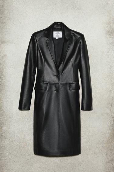FITTED LEATHER COAT LUDOVIC DE SAINT SERNIN x ZARA - Black by Zara