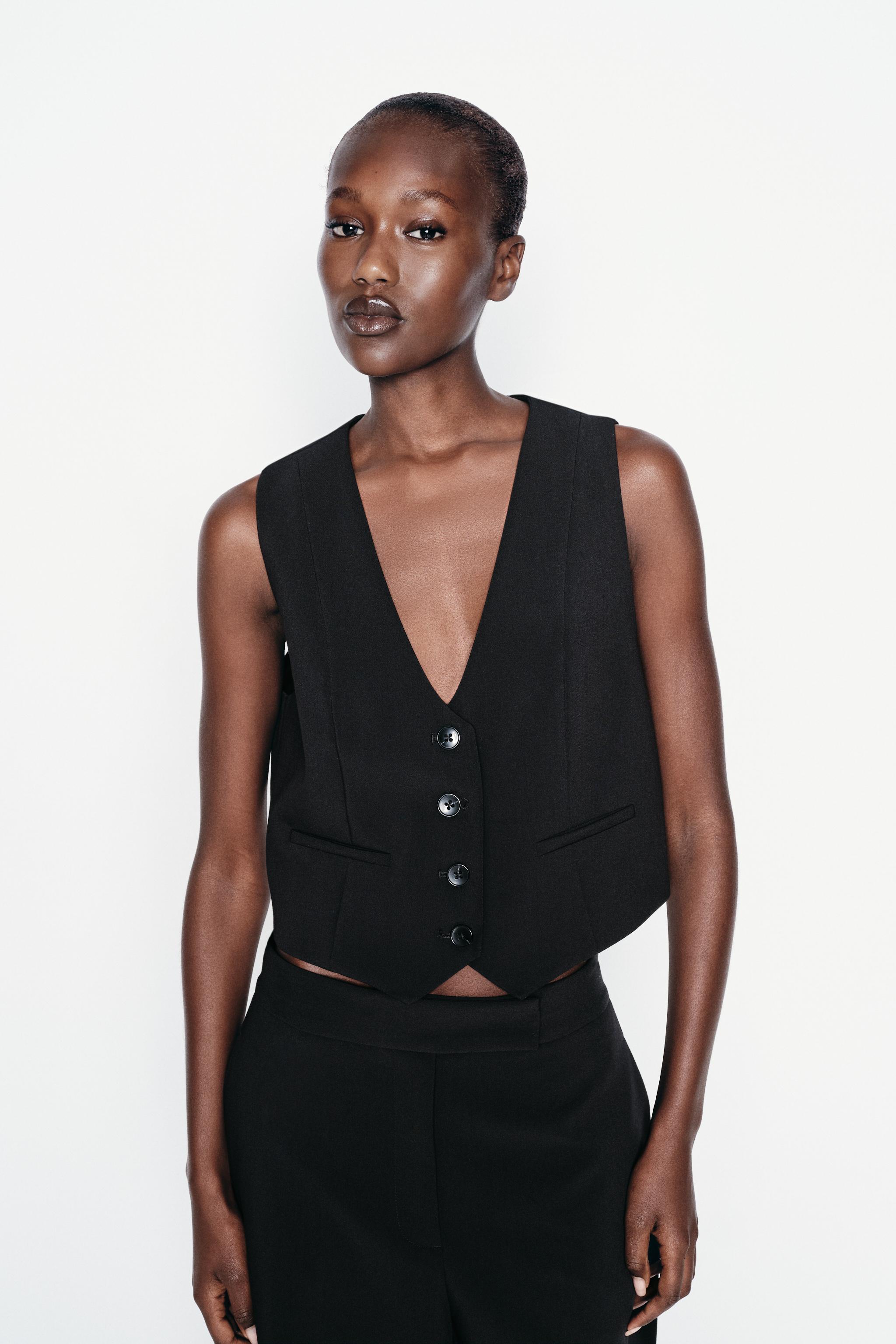 Gilet noir femme zara sale