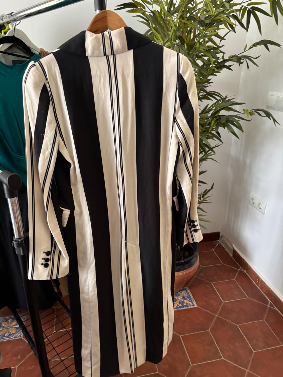 LONG STRIPED COAT - Image 2