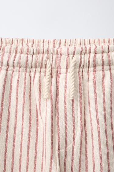 RELAXED FIT STRIPED TROUSERS - brown/white by Zara - Image 2