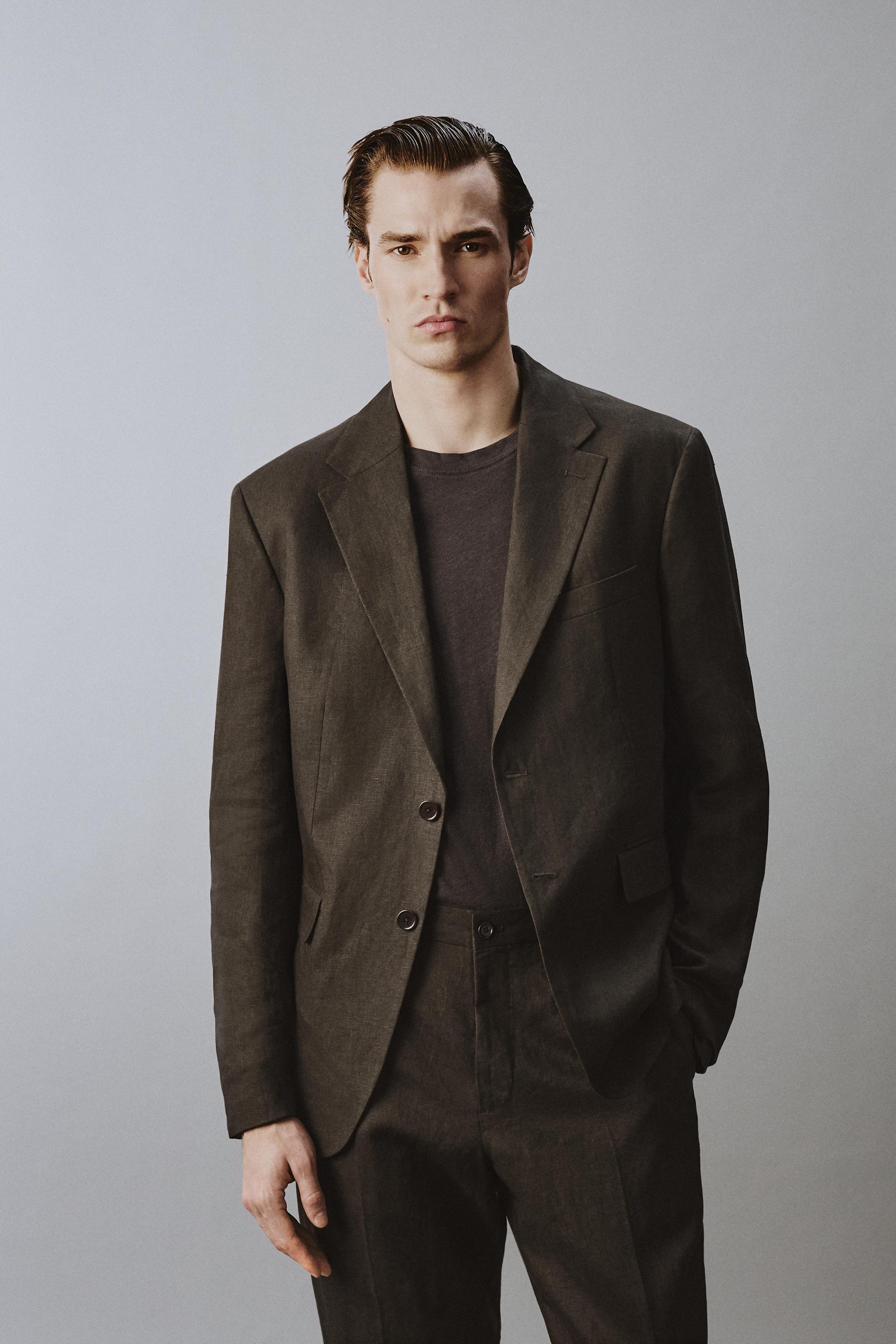 100% LINEN SUIT JACKET