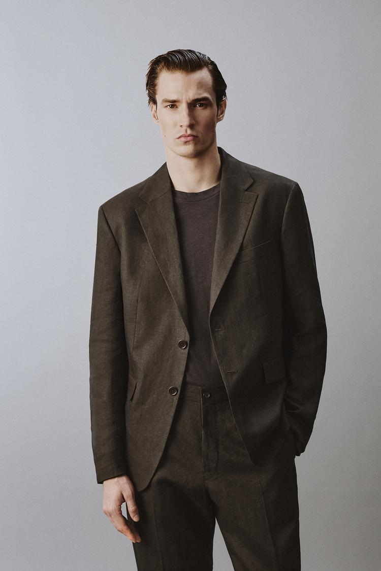 ZARA 100% LINEN SUIT BLAZER