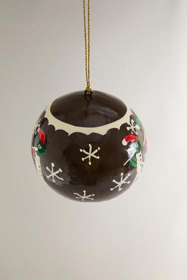 PIPERS CHRISTMAS TREE BAUBLE - Brown by Zara - Image 1