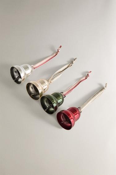 PACK OF BELL CHRISTMAS TREE DECORATIONS (PACK OF 4) - Multicoloured by Zara - Image 1