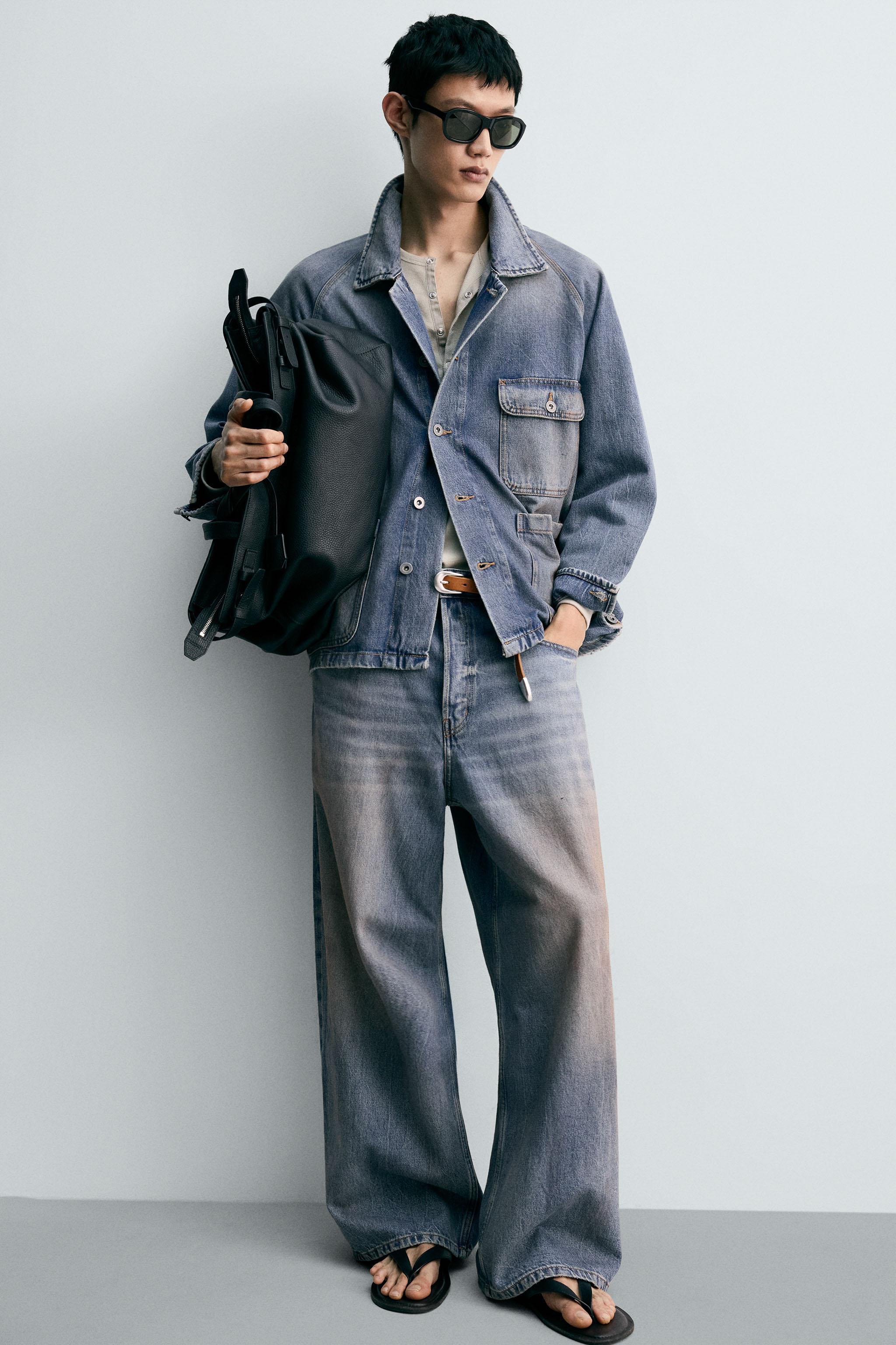 VINTAGE WASH EFFECT DENIM OVERSHIRT
