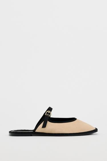 Zara SLINGBACK BALLET FLATS - Sandy Brown
