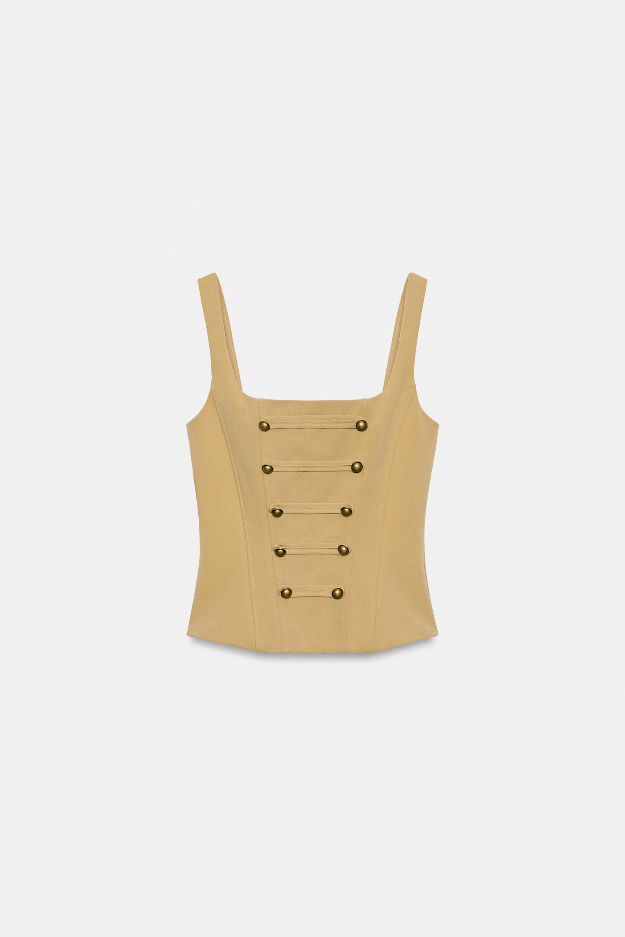 BUTTONED CORSET TOP