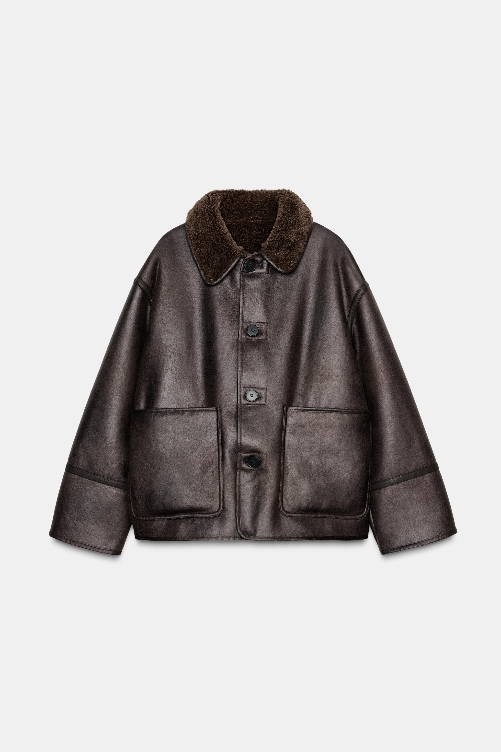 リバーシブルダブルフェイスジャケット - ブラウン | ZARA Japan / 日本