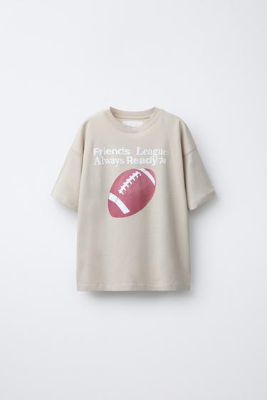 Zara SPORTS PRINT T-SHIRT - Sand