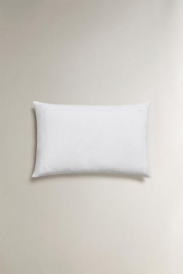 HEMSTITCHED LINEN PILLOWCASE - White by Zara - Image 2