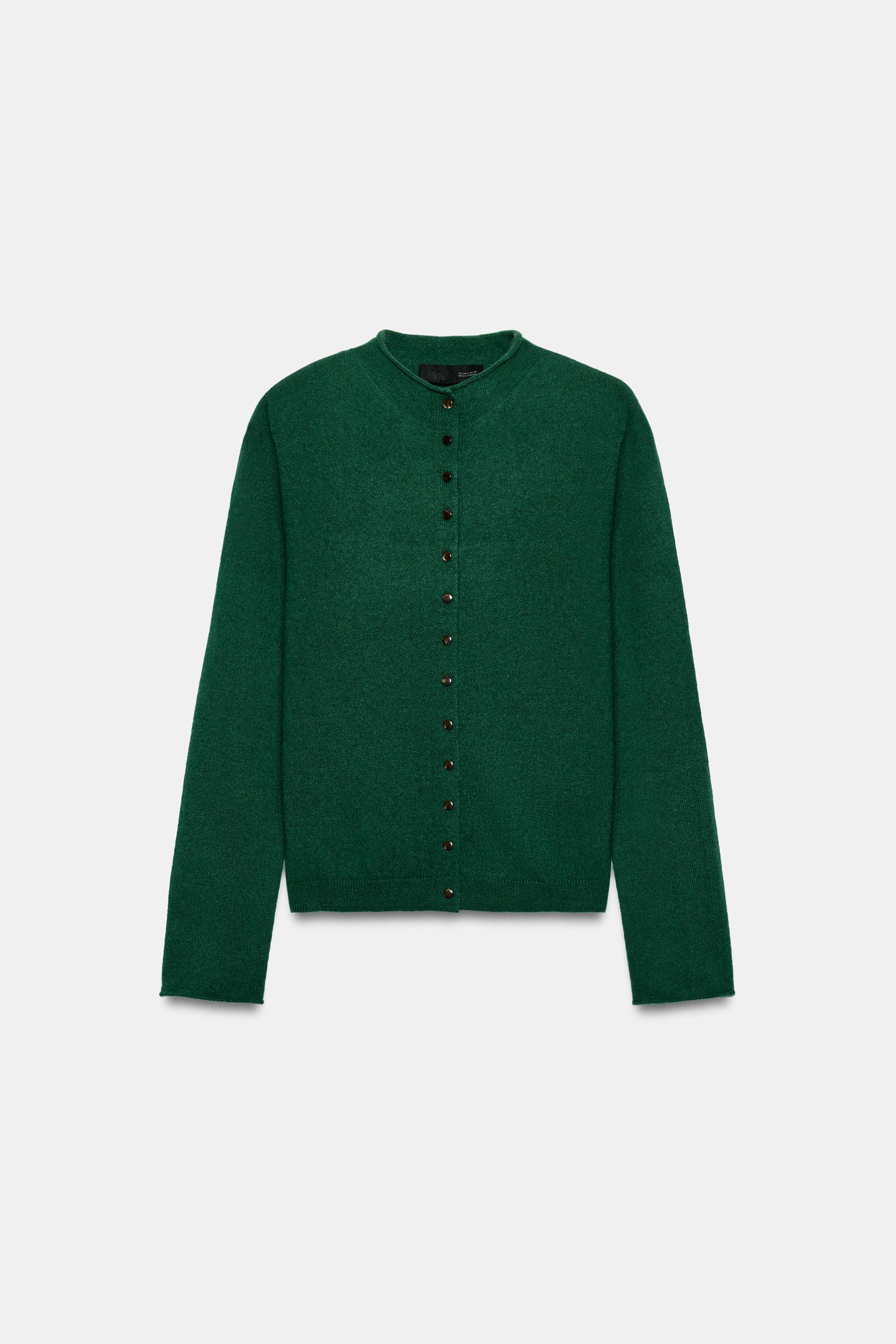 Женские куртки Zara 100% CASHMERE MOCK NECK JACKET — фото 5