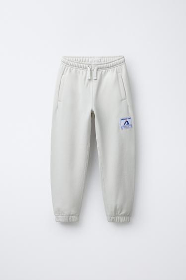 PANTALÓN JOGGER JOGGING ETIQUETA  - Crudo de Zara