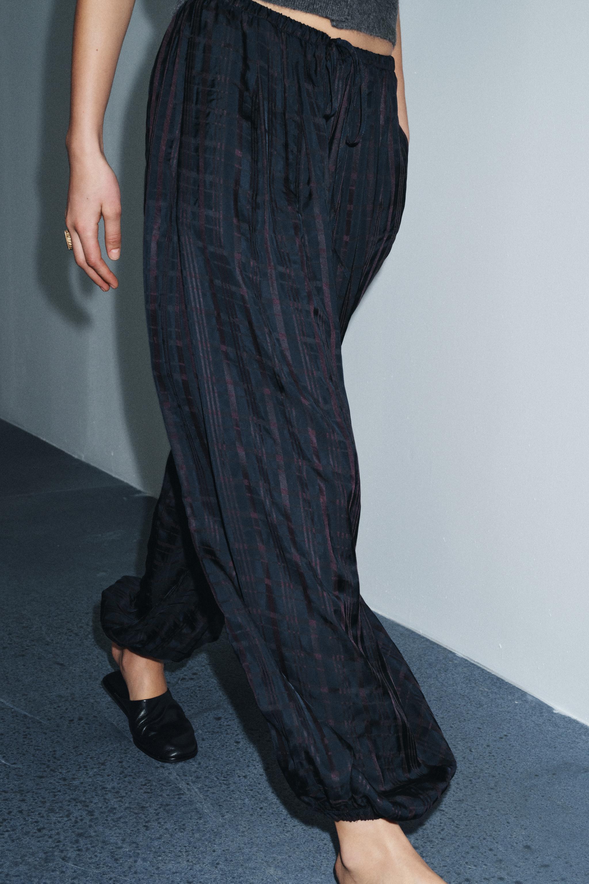 ZW COLLECTION PLAID BALLOON PANTS