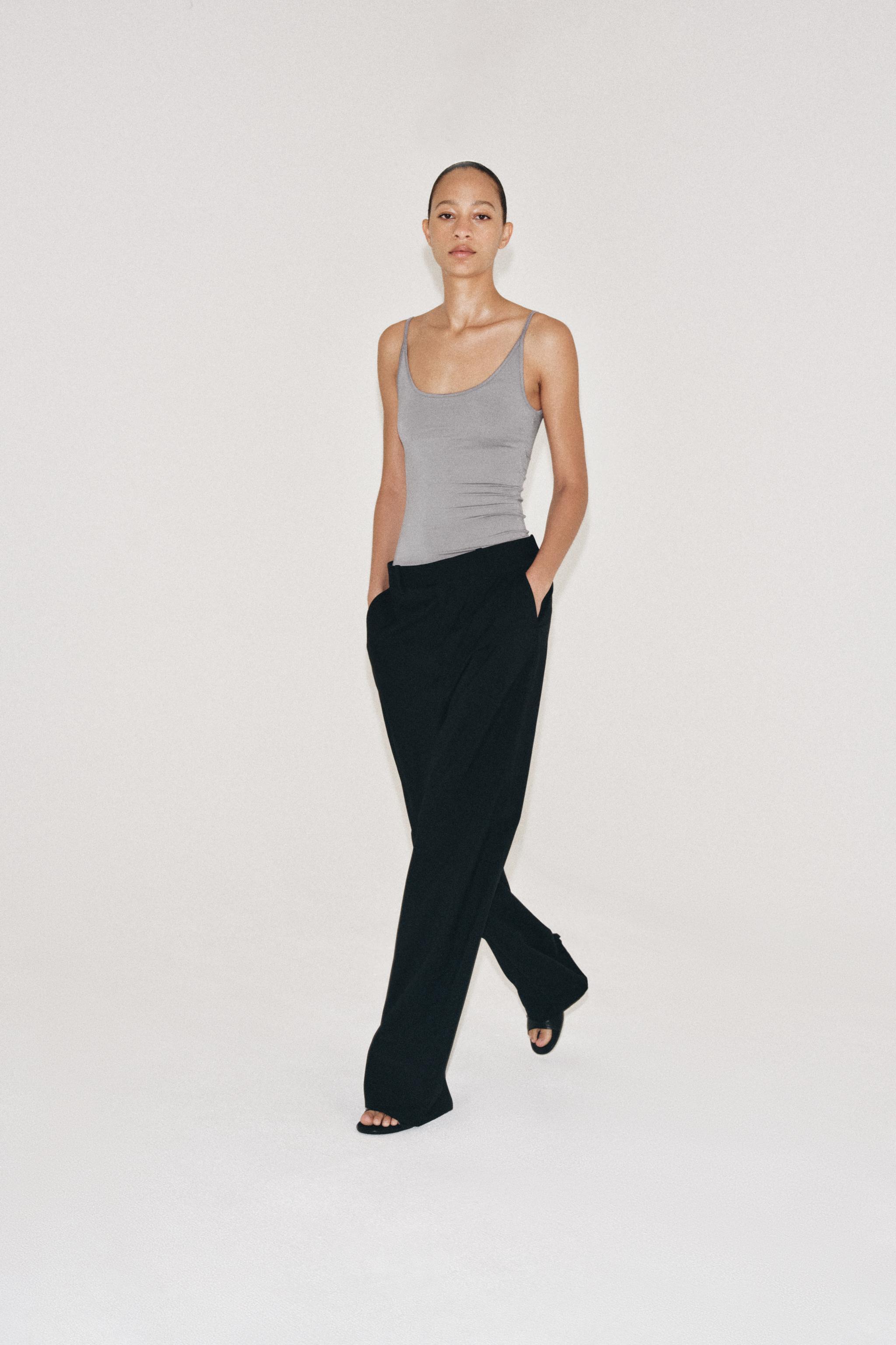 Женские брюки Zara ZW COLLECTION 100% WOOL WIDE-LEG PANTS — фото 6