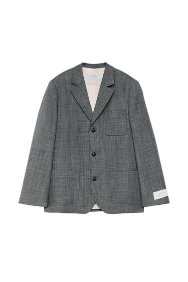 BLAZER TRAJE 100% LANA - Gris de Zara
