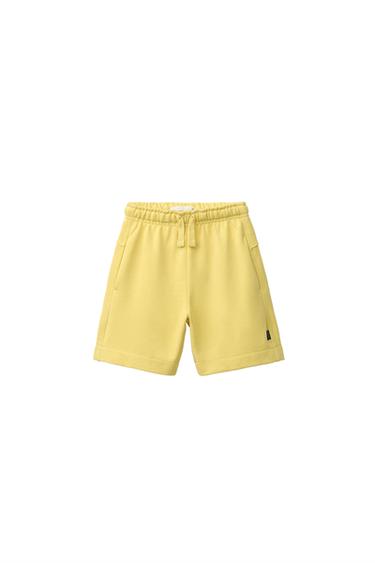 BERMUDA EN MOLLETON UNIE - Jaune de Zara