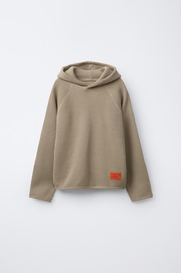 Zara WAFFLE HOODIE - GREEN