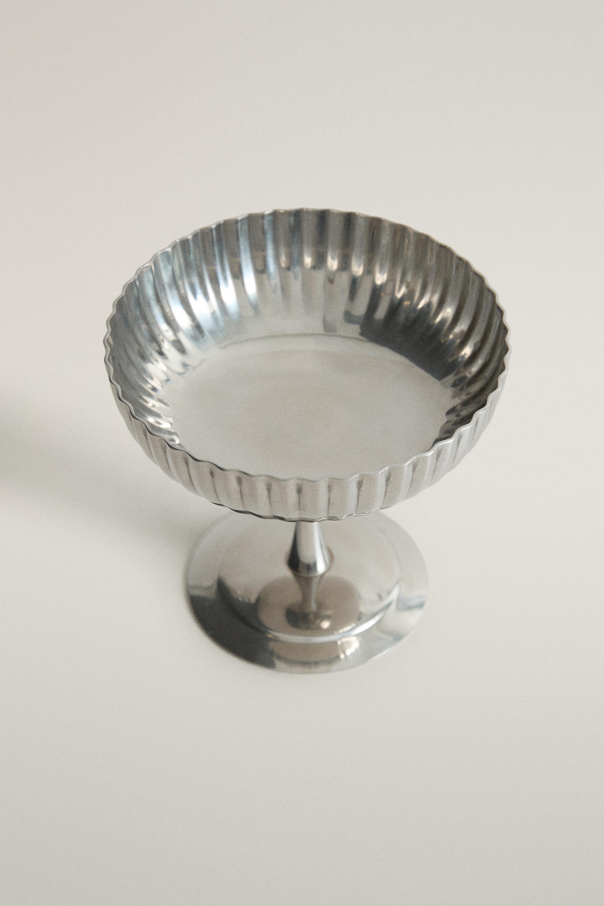 VERRE À GLACE MÉTAL ONDULÉ