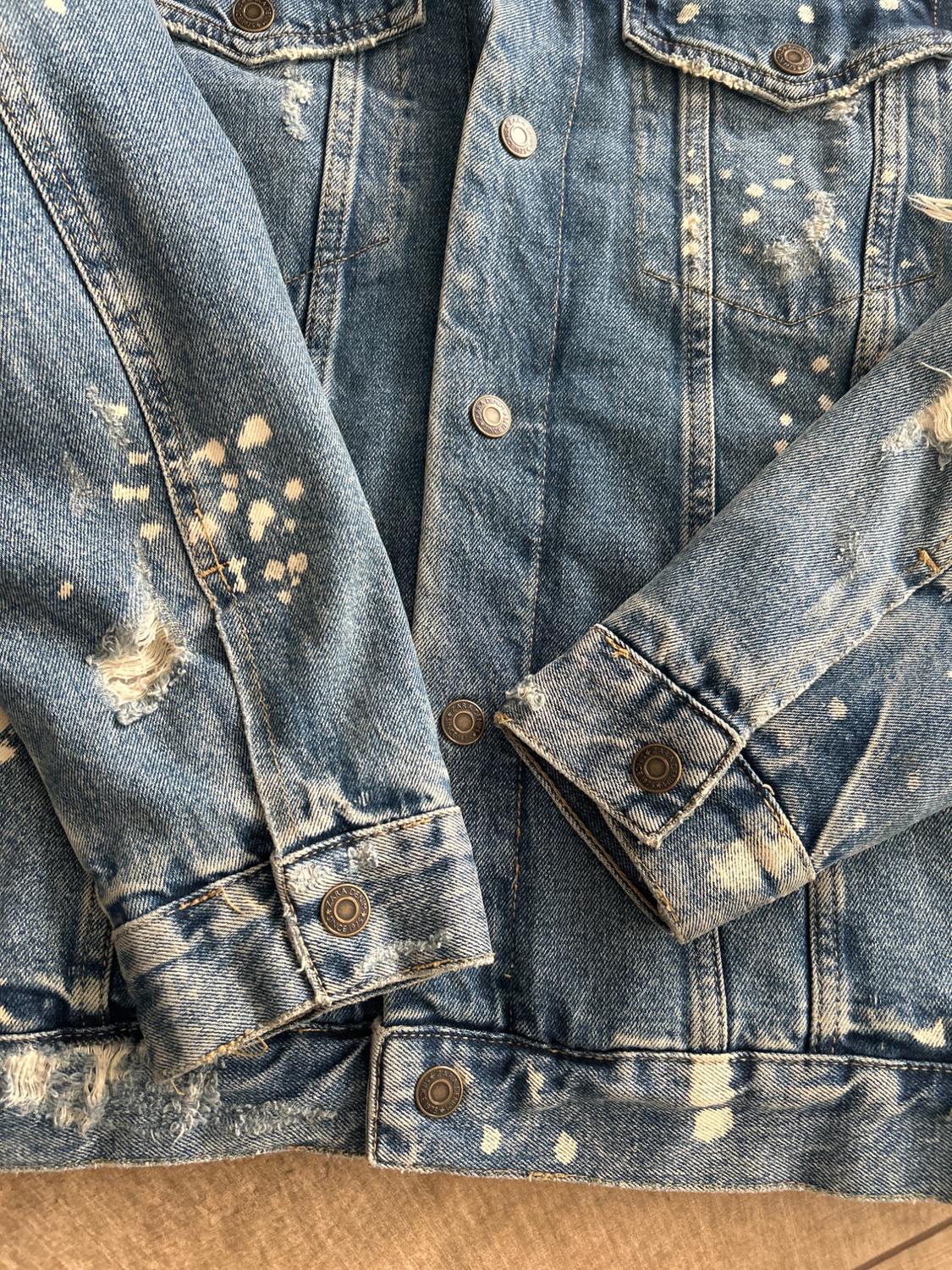 DENIM JACKET WITH FAUX SHEARLING INTERIOR - Image 9