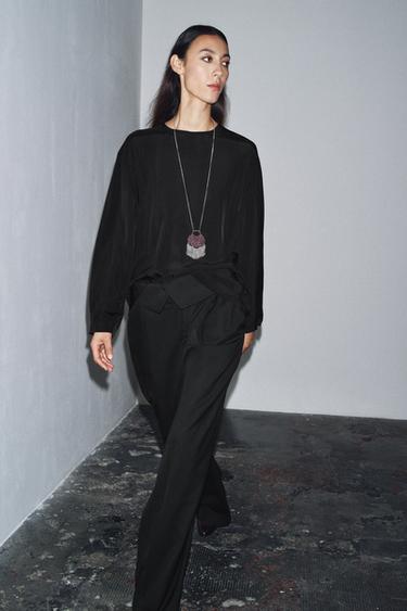 BLUSA FLUIDA ZW COLLECTION - Negro de Zara