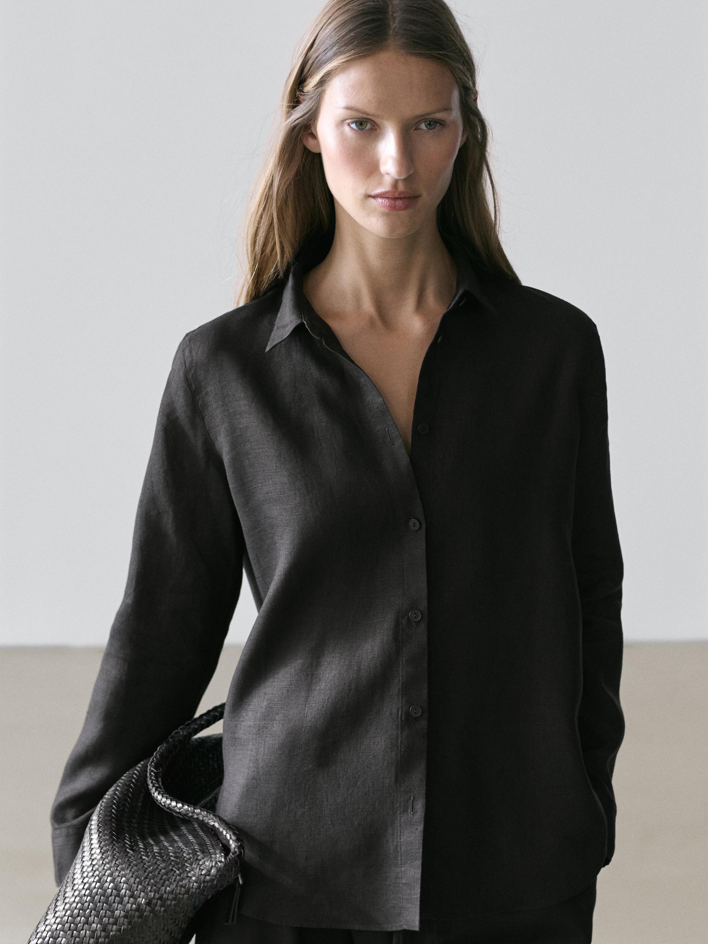 Flowing 100% linen shirt