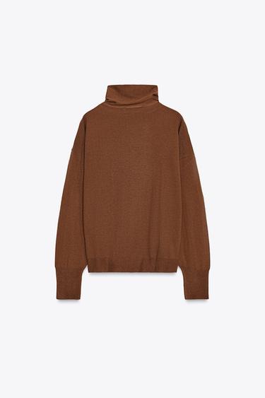 FINE KNIT BOW SWEATER - Brown by Zara - Image 5