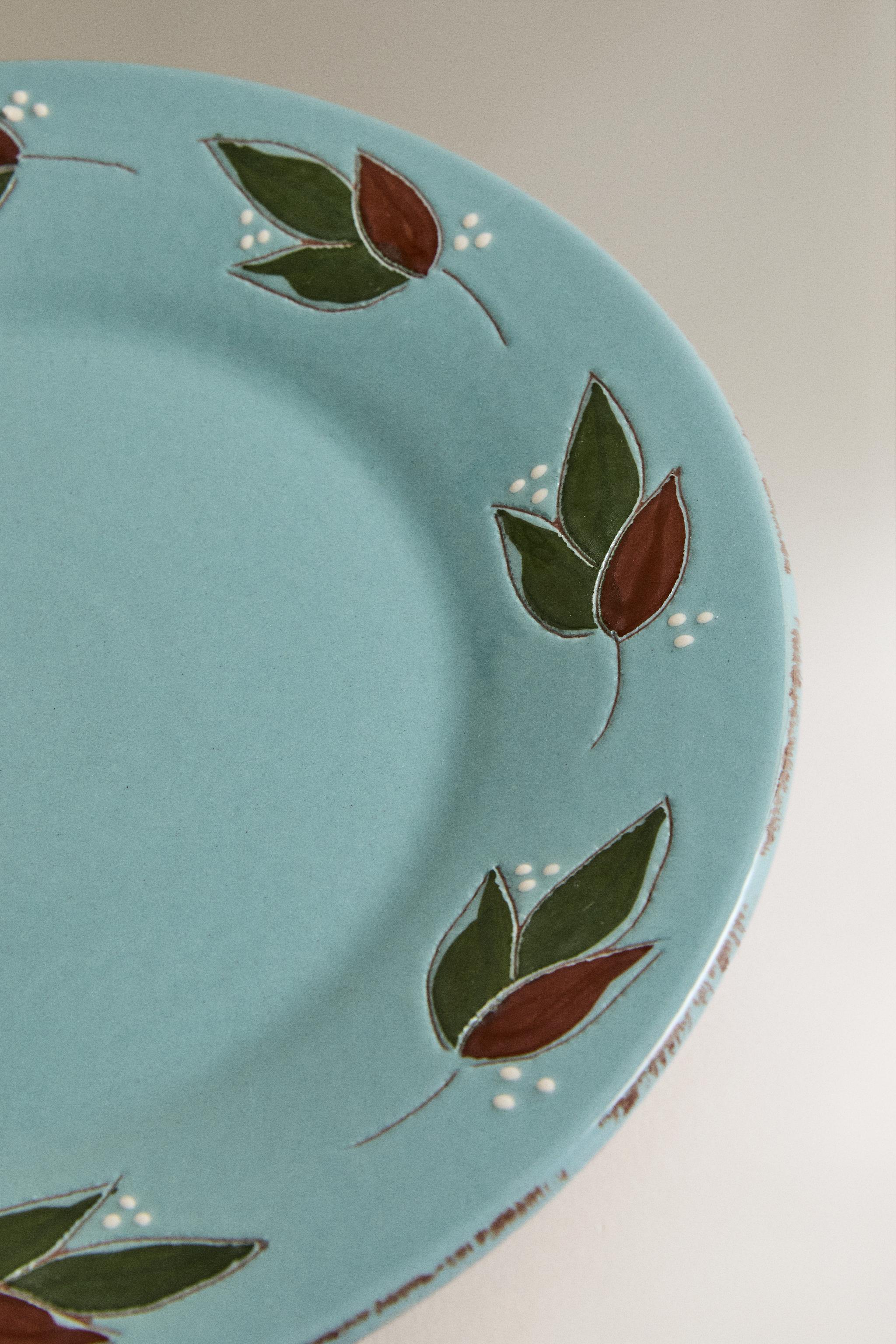 Zara CIRCULAR LEAF EARTHENWARE SERVING DISH — фото 3