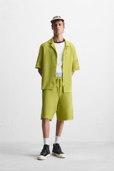 CAMICIA STRUTTURA TRAFORATA - Lime di Zara