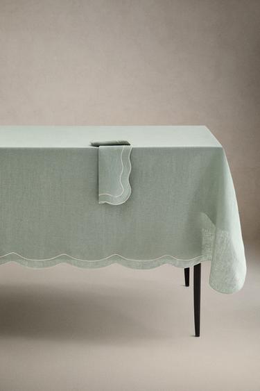 NAPPE LIN FIL NOËL - Bleuté de Zara - Image 0