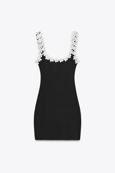 FLORAL HARDWARE STRETCH DRESS - Black by Zara - Image 5